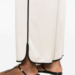 Pantaloni con bordi a contrasto in avorio Forte Forte - donna 
