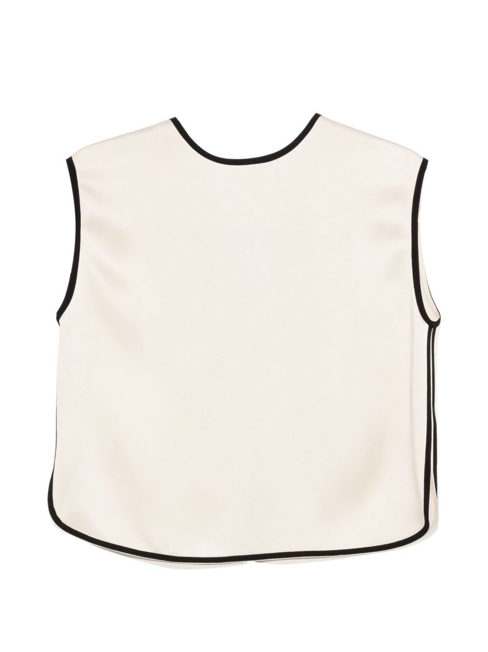 Top con bordo a contrasto in avorio Forte Forte - donna 