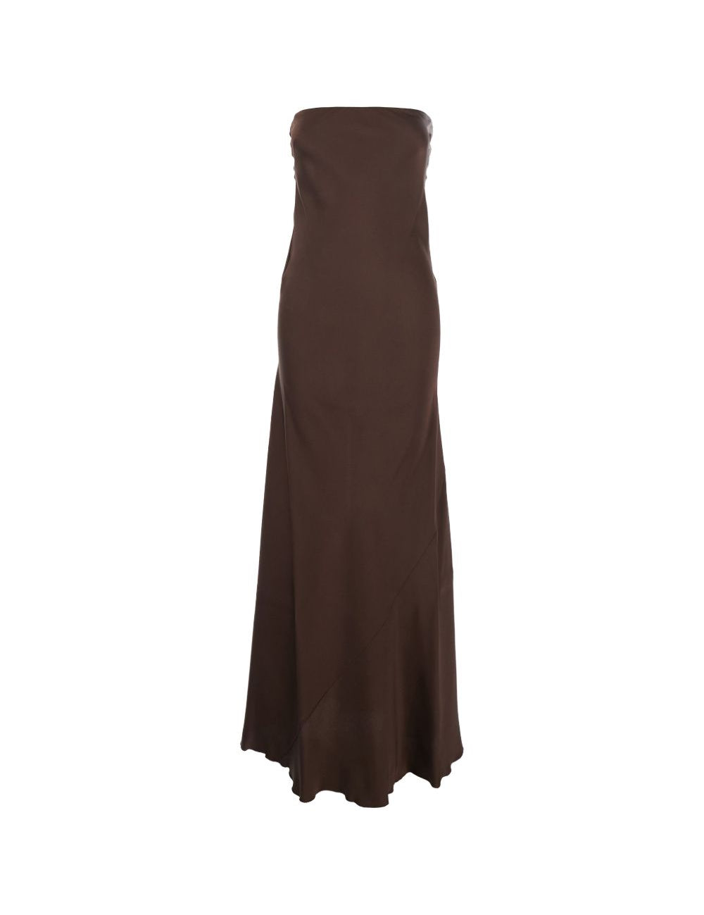 Abito lungo senza spalline in marrone Forte forte - donna 