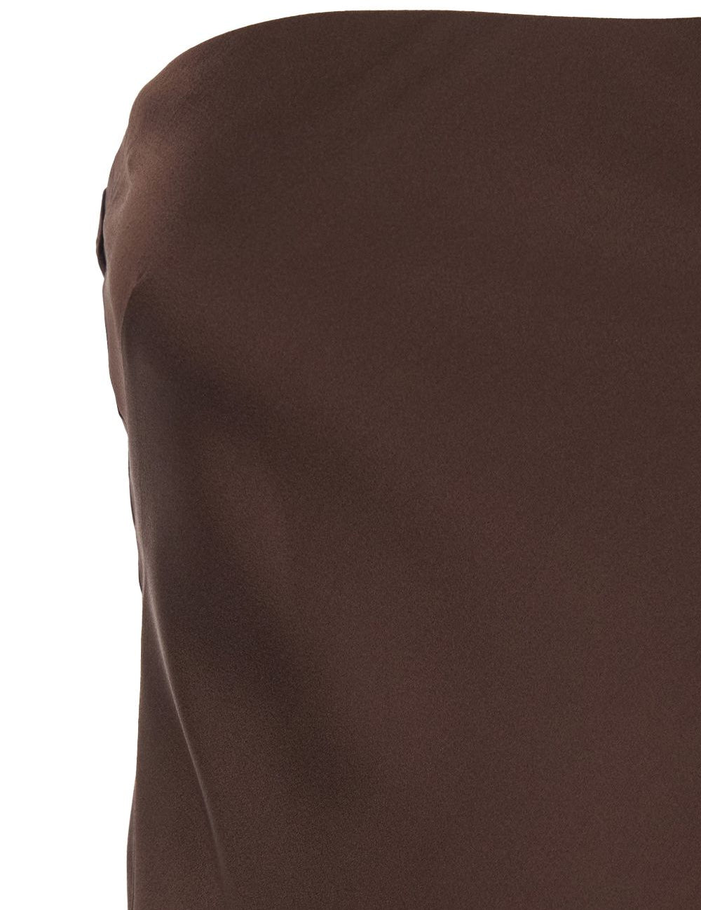 Abito lungo senza spalline in marrone Forte forte - donna 