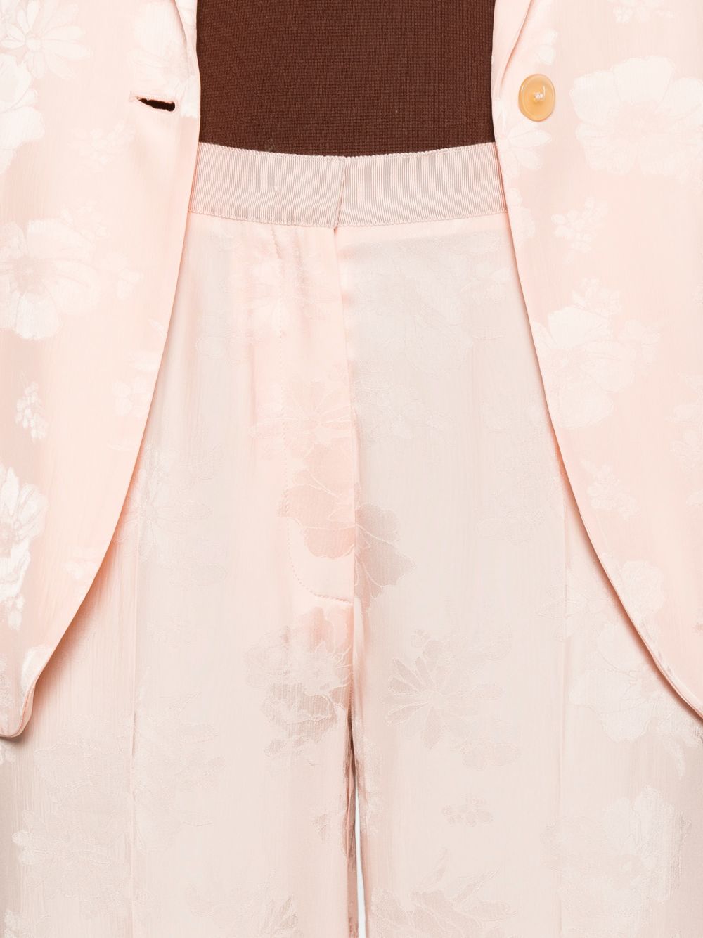Pantaloni stampa jacquard in rosa Forte Forte - donna 