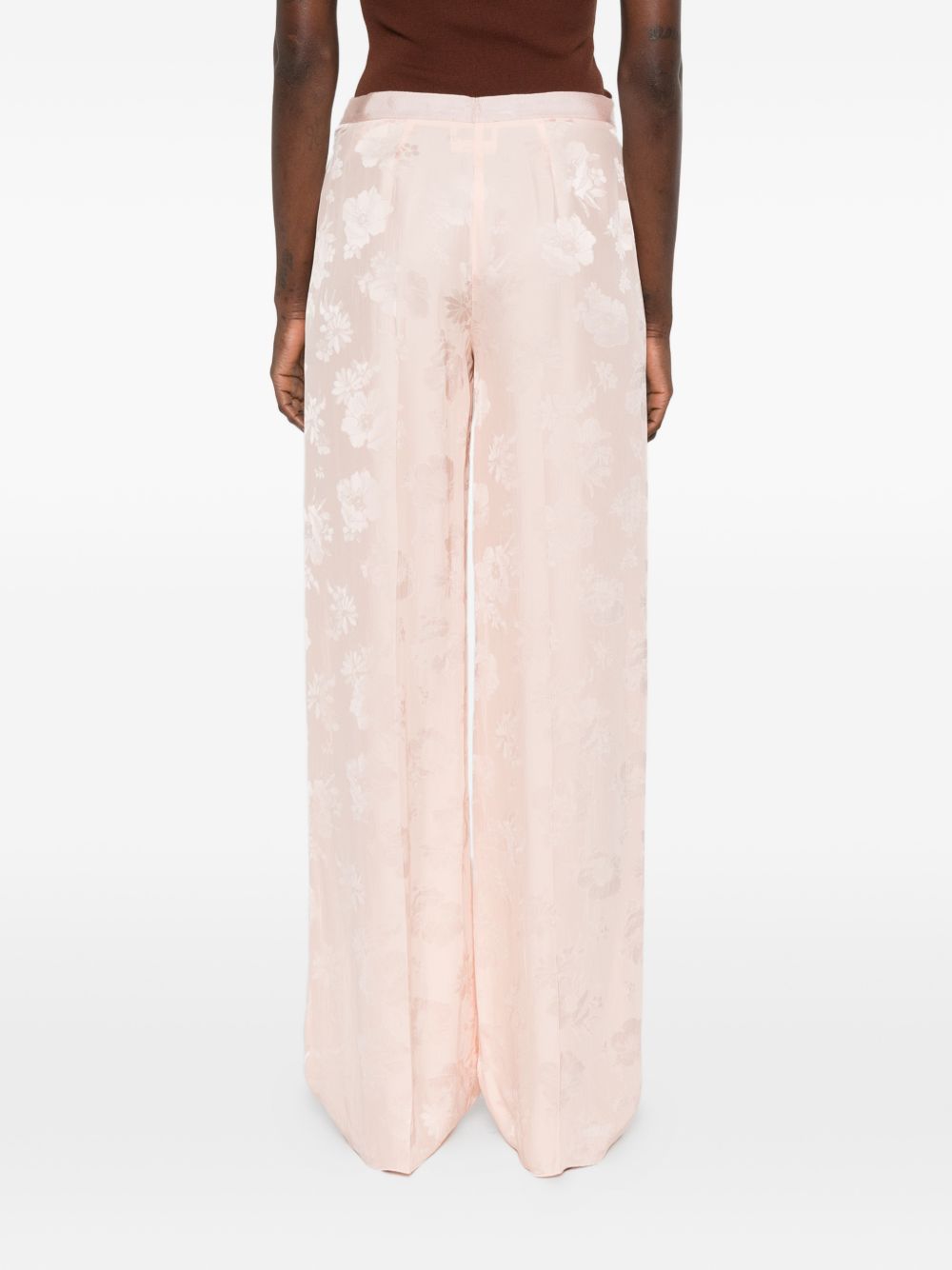 Pantaloni stampa jacquard in rosa Forte Forte - donna 