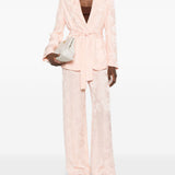 Pantaloni stampa jacquard in rosa Forte Forte - donna 