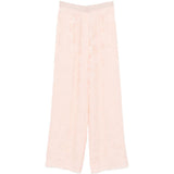 Pantaloni stampa jacquard in rosa Forte Forte - donna 