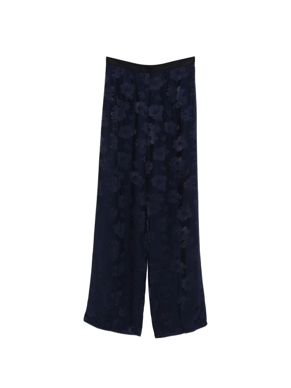 Pantaloni floreali jacquard in blu Forte forte - donna 