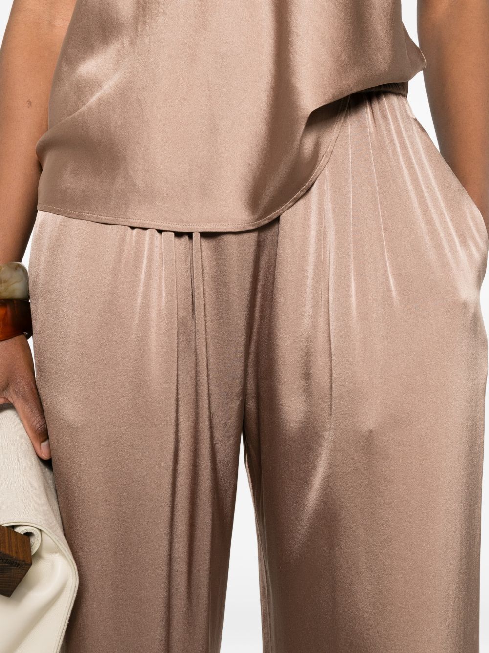 Pantaloni gamba ampia in beige Forte Forte - donna 