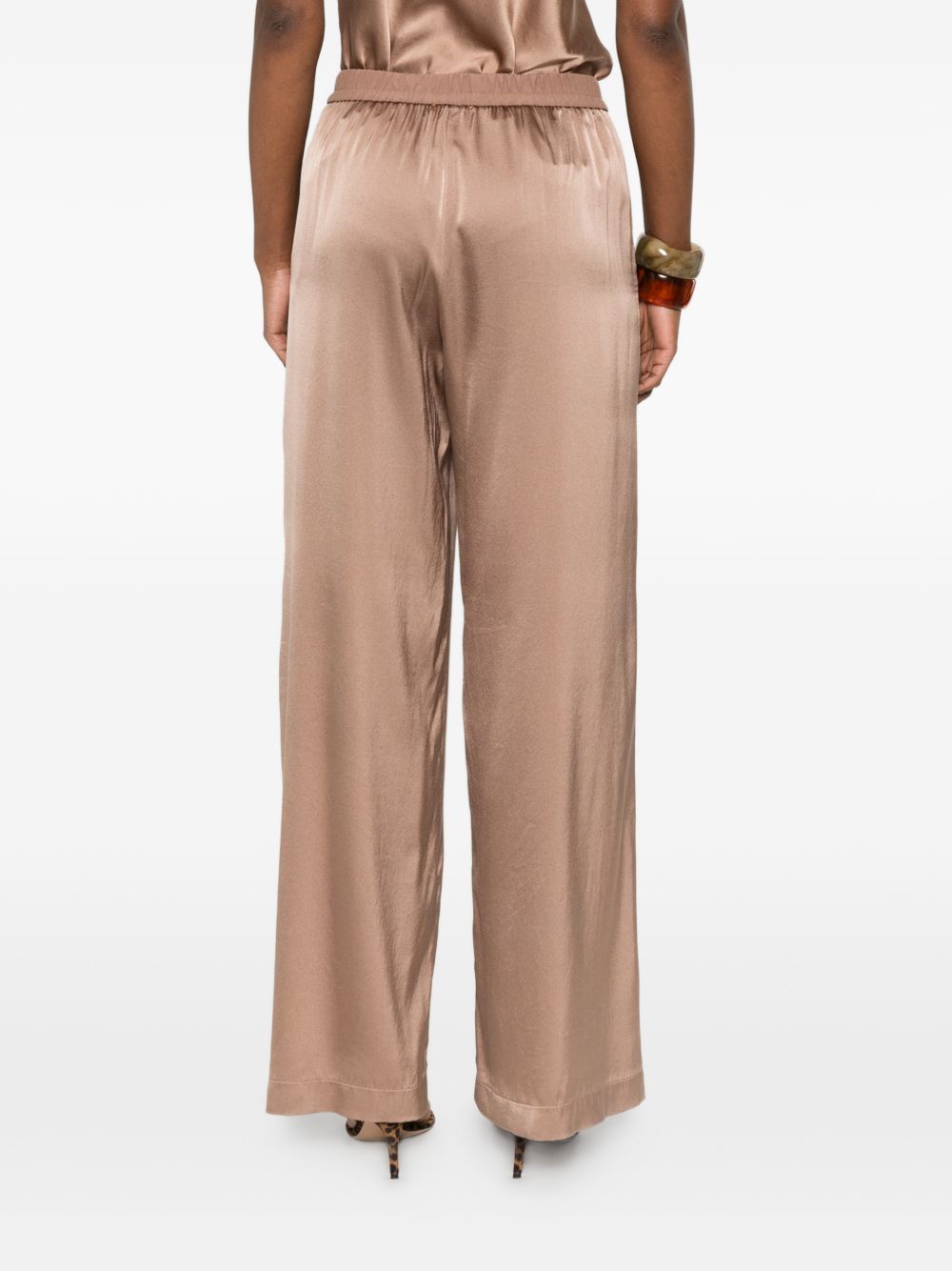 Pantaloni gamba ampia in beige Forte Forte - donna 