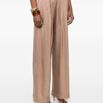 Pantaloni gamba ampia in beige Forte Forte - donna 