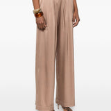 Pantaloni gamba ampia in beige Forte Forte - donna 