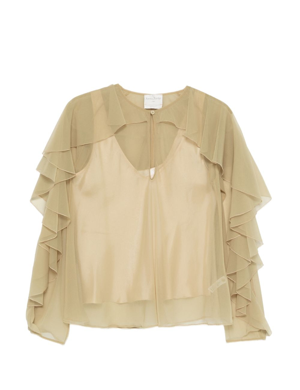 Blusa con ruches in beige Forte Forte - donna 