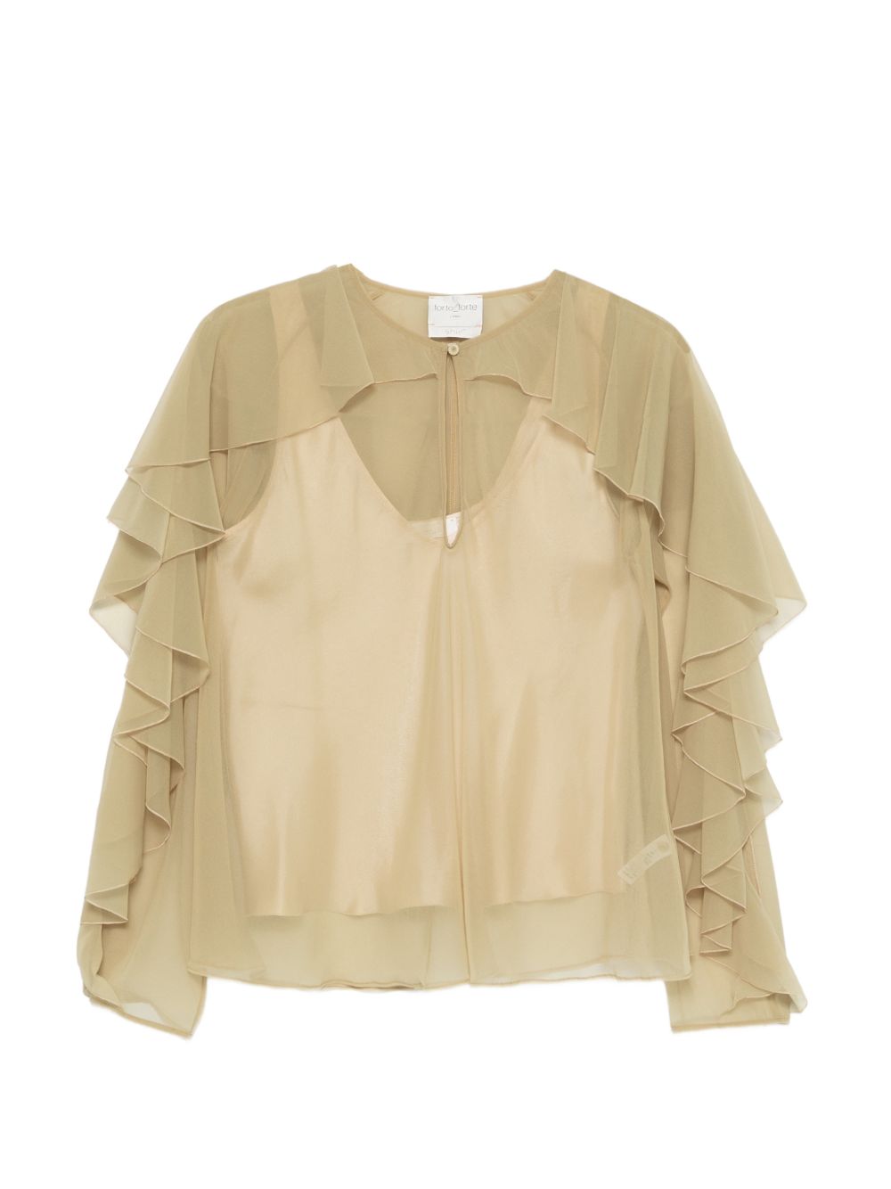 Blusa con ruches in beige Forte Forte - donna 