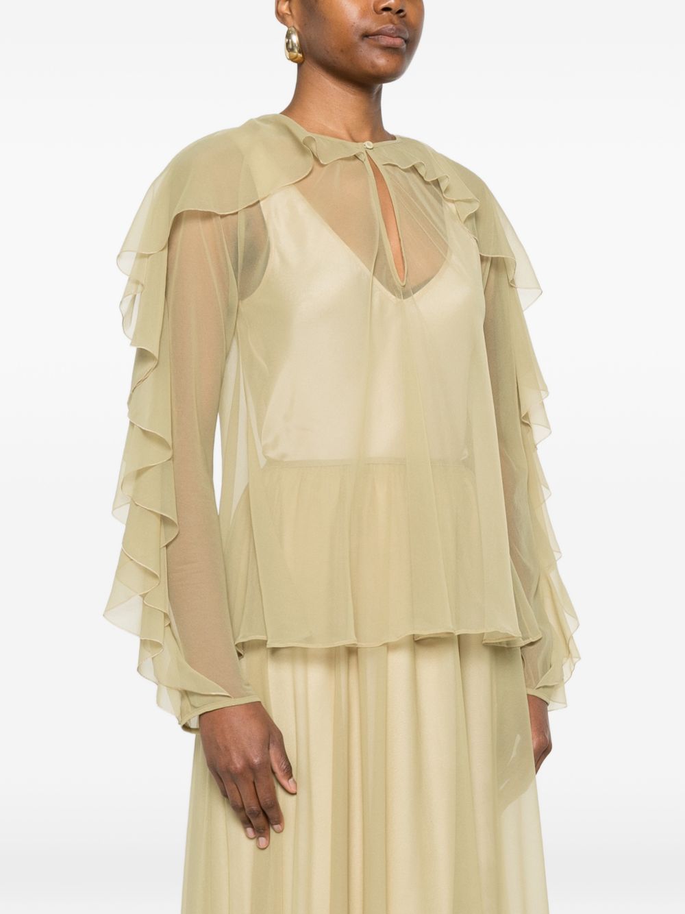 Blusa con ruches in beige Forte Forte - donna 