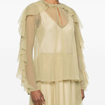 Blusa con ruches in beige Forte Forte - donna 