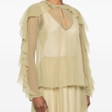 Blusa con ruches in beige Forte Forte - donna 