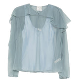 Blusa con ruches in azzurro Forte Forte - donna 