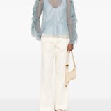Blusa con ruches in azzurro Forte Forte - donna 