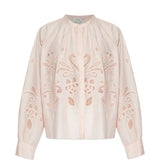 Blusa  ricamata in rosa 