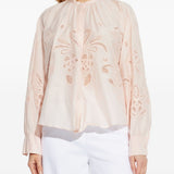 Blusa  ricamata in rosa 