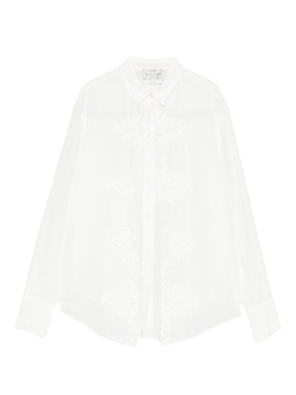 Camicia a maniche lunghe in bianco 
