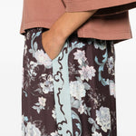 Pantaloni con stampa floreale in marrone Forte forte - donna 