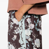 Pantaloni con stampa floreale in marrone Forte forte - donna 