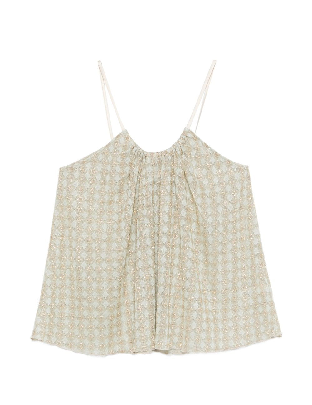 Top con motivo geometrico in avorio Forte Forte - donna 