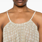 Top con motivo geometrico in avorio Forte Forte - donna 
