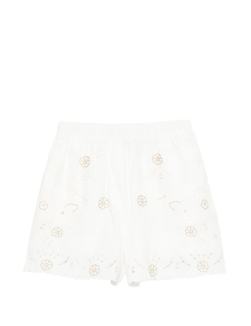 Pantaloncini in broderie-anglaise in bianco Forte forte - donna 