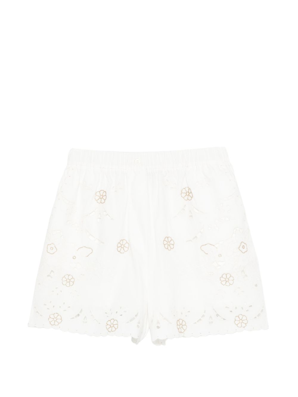 Pantaloncini in broderie-anglaise in bianco Forte forte - donna 