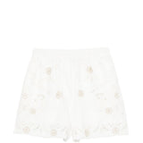 Pantaloncini in broderie-anglaise in bianco Forte forte - donna 