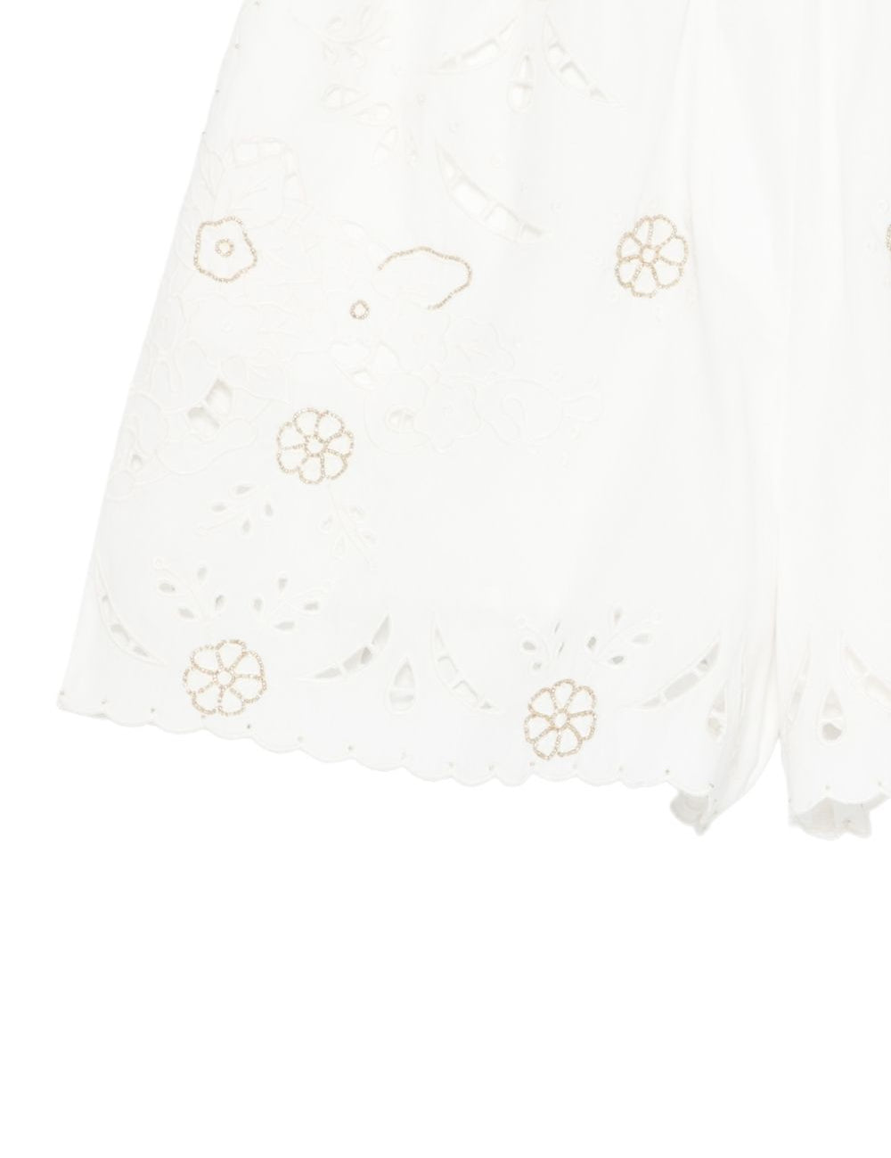 Pantaloncini in broderie-anglaise in bianco Forte forte - donna 