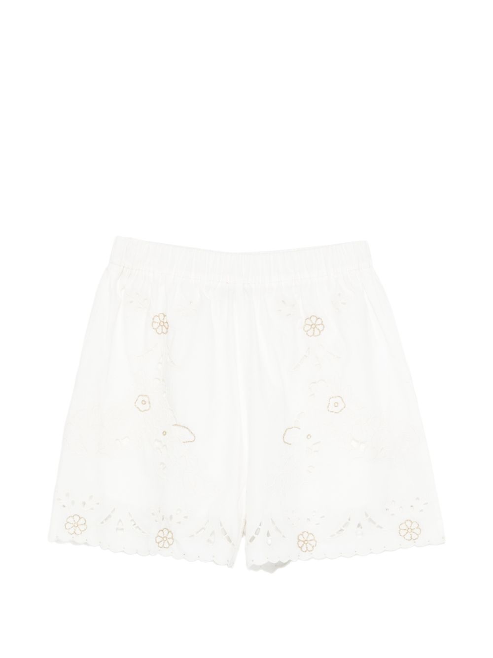Pantaloncini in broderie-anglaise in bianco Forte forte - donna 