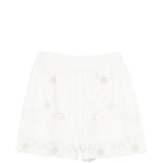Pantaloncini in broderie-anglaise in bianco Forte forte - donna 