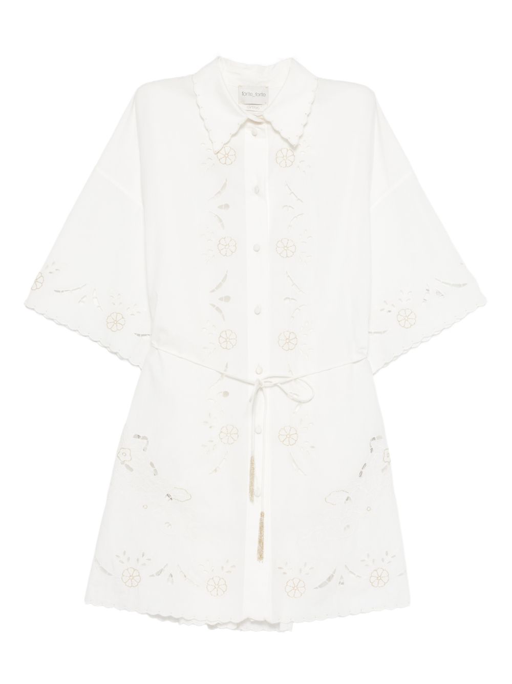 Abito con stampa floreale in bianco Forte forte - donna 