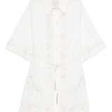 Abito con stampa floreale in bianco Forte forte - donna 
