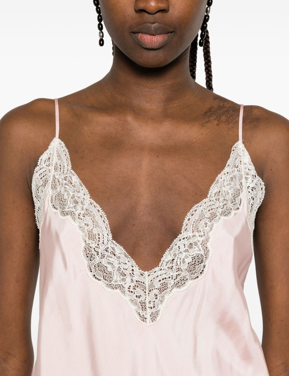 Top con pizzo in rosa Forte forte - donna 