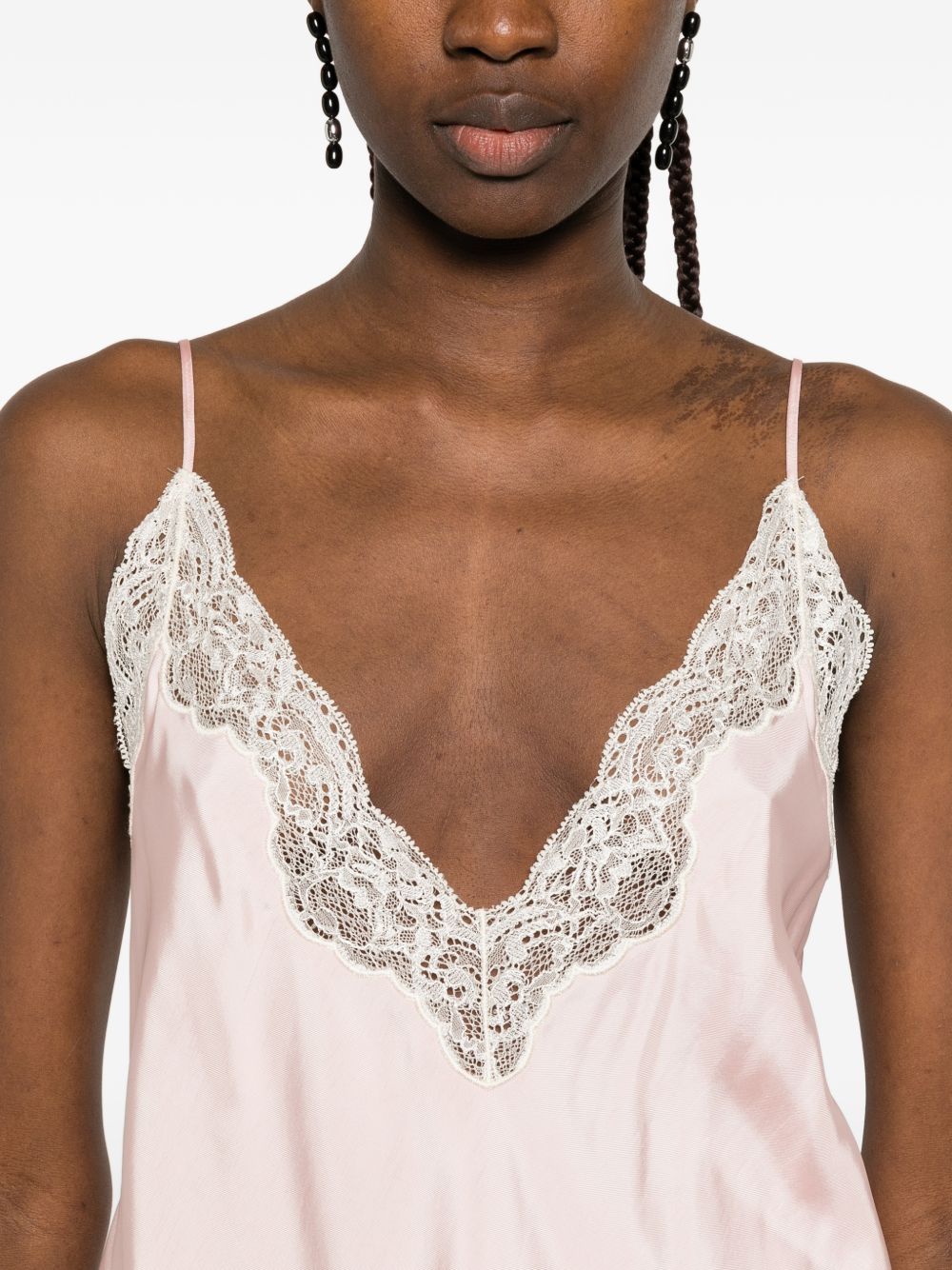 Top con pizzo in rosa Forte forte - donna 