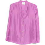 Camicia con bottoni in viola Forte forte - donna 