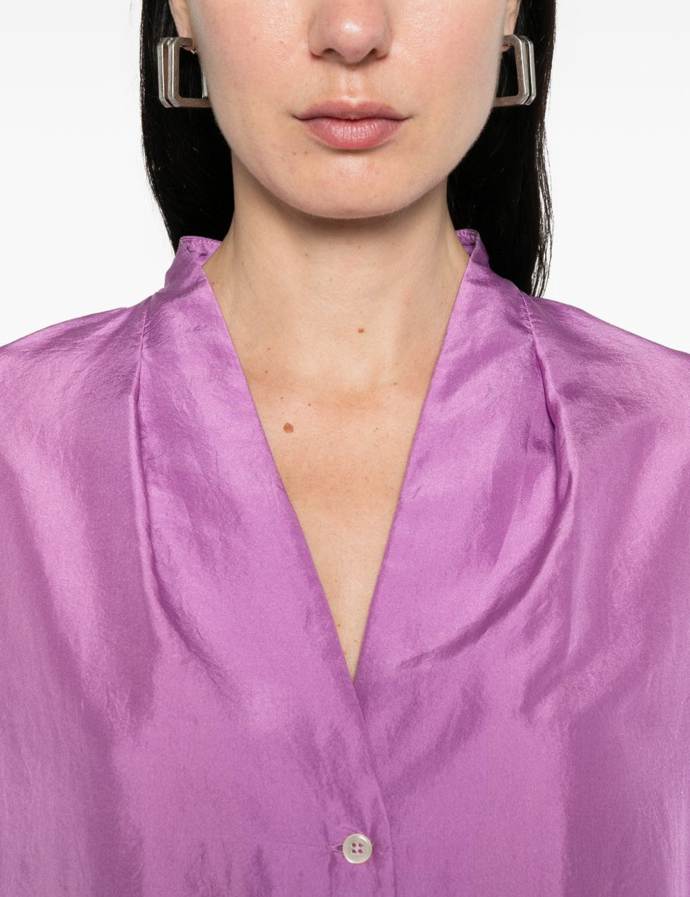Camicia con bottoni in viola Forte forte - donna 