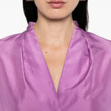 Camicia con bottoni in viola Forte forte - donna 