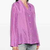Camicia con bottoni in viola Forte forte - donna 