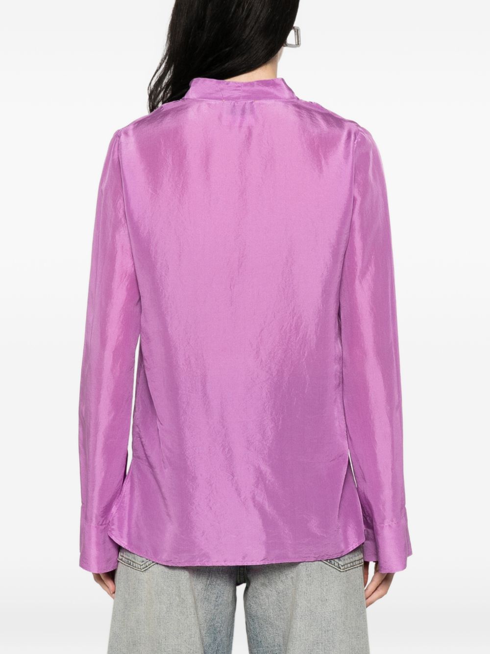Camicia con bottoni in viola Forte forte - donna 
