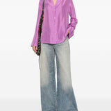 Camicia con bottoni in viola Forte forte - donna 