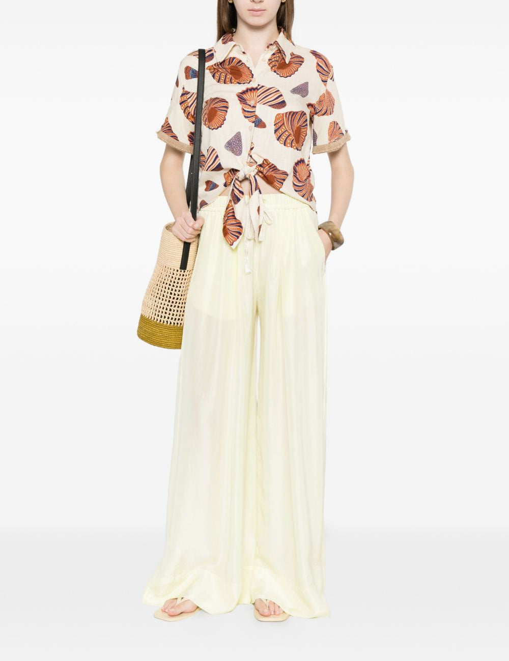 Pantaloni con coulisse in giallo Forte forte - donna 