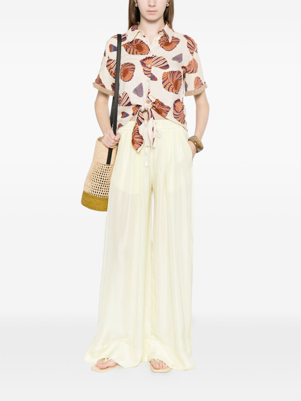 Pantaloni con coulisse in giallo Forte forte - donna 