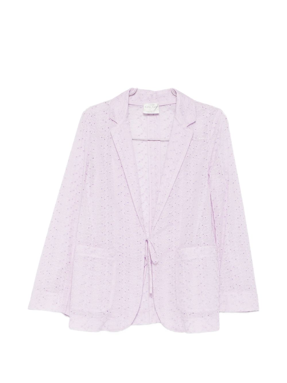 Giacca in broderie-anglaise con cravatta in viola Forte forte - donna 