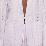 Giacca in broderie-anglaise con cravatta in viola Forte forte - donna 