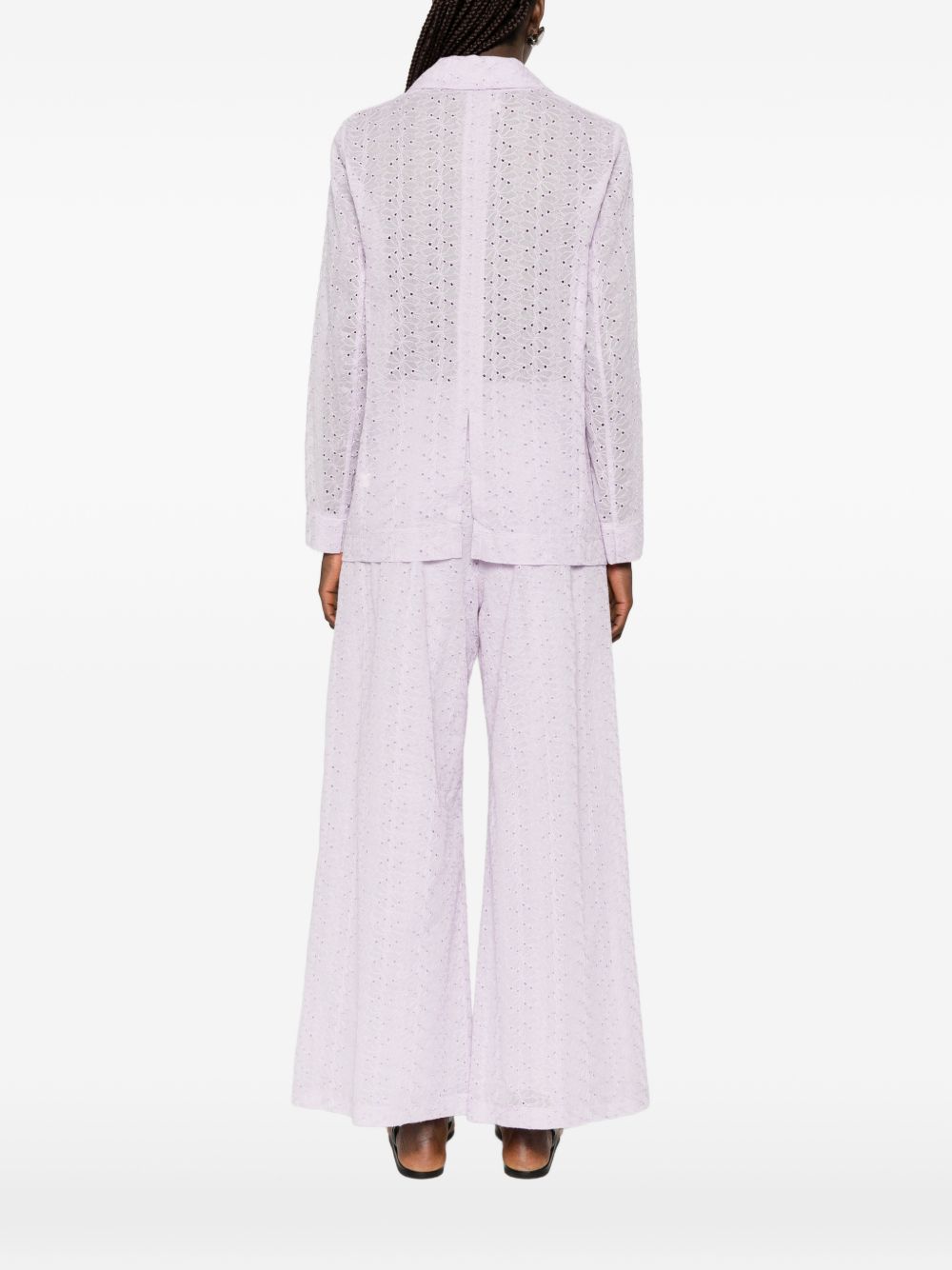 Giacca in broderie-anglaise con cravatta in viola Forte forte - donna 