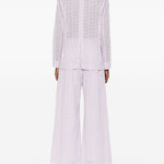 Giacca in broderie-anglaise con cravatta in viola Forte forte - donna 