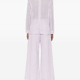 Giacca in broderie-anglaise con cravatta in viola Forte forte - donna 